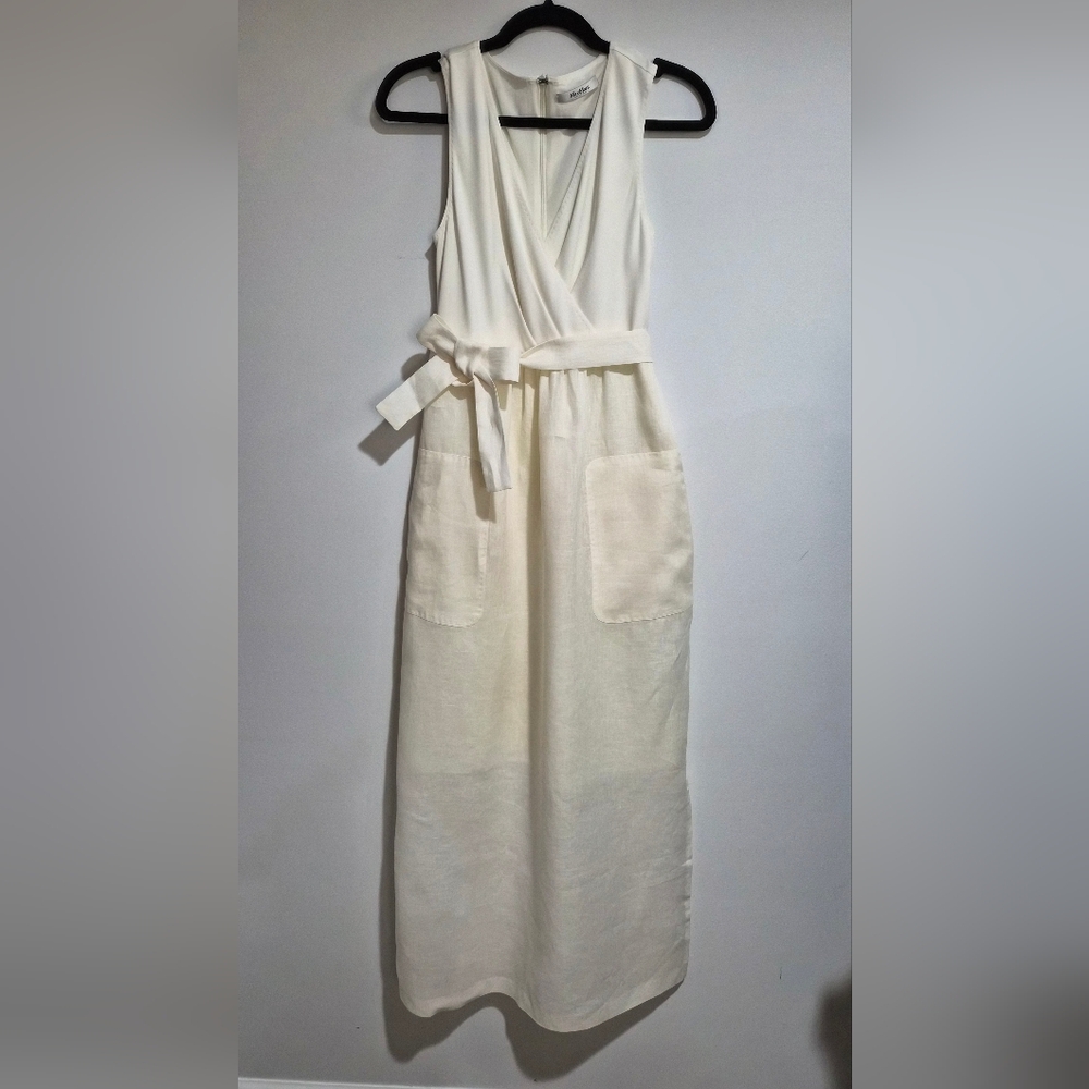 MaxMara Cream Sleeveless Maxi Dress - New Without Tags! Size 6